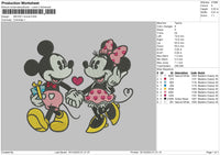 Mickeyminnie1512 Embroidery File 6 sizes