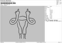 Middle Finger Embroidery File 4 sizes
