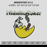 Midnitetext Embroidery File 6 sizes