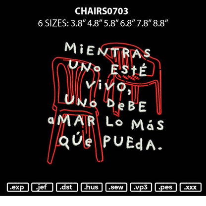 Chairs0703 Embroidery File 6 sizes
