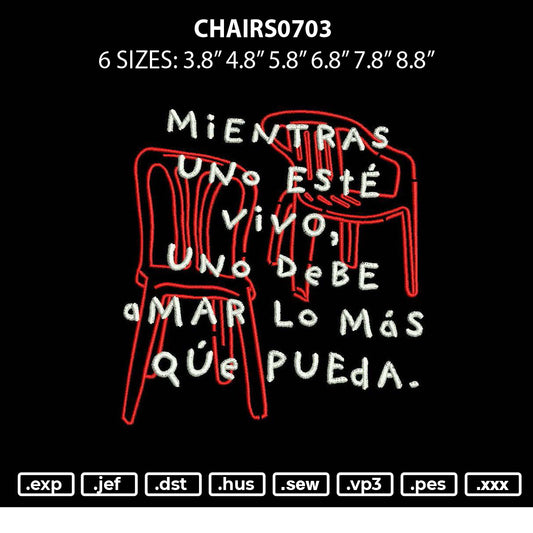 Chairs0703 Embroidery File 6 sizes