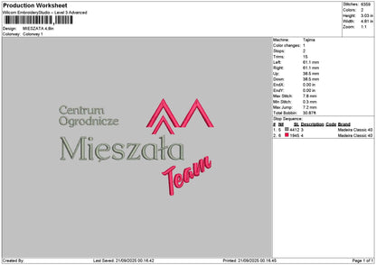 Mieszatatext Embroidery 2 Files