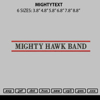 Mightytext Embroidery File 6 sizes