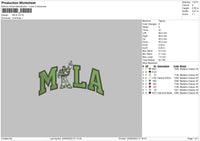 Mila Embroidery File 5 sizes