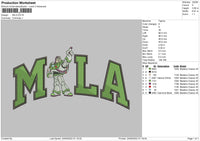 Mila Embroidery File 5 sizes