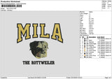 Mila Dog Embroidery File 6 sizes