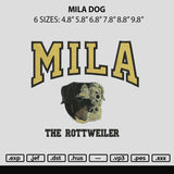 Mila Dog Embroidery File 6 sizes