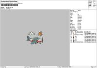 Air Sun Embroidery File 6 sizes