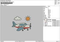 Air Sun Embroidery File 6 sizes