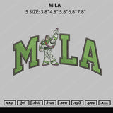 Mila Embroidery File 5 sizes