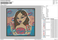 Mile Embroidery File 6 sizes
