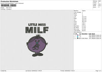 Milf Embroidery File 4 sizes