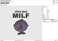 Milf Embroidery File 4 sizes