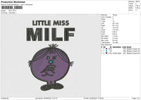 Milf Embroidery File 4 sizes