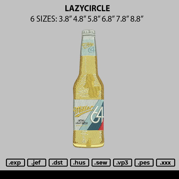 Millerbottle V2 Embroidery File 6 sizes