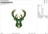 Deer Head 02 Embroidery File 6 sizes