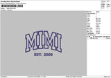 Mimitext 02 Embroidery File 6 sizes
