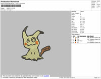 Mimikyu Embroidery File 7 size