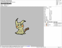 Mimikyu Embroidery File 7 size