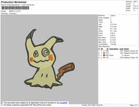 Mimikyu Embroidery File 7 size