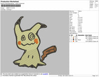 Mimikyu Embroidery File 7 size