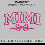 Mimibow App Embroidery File 6 sizes