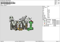 Minitext Halloween Embroidery File