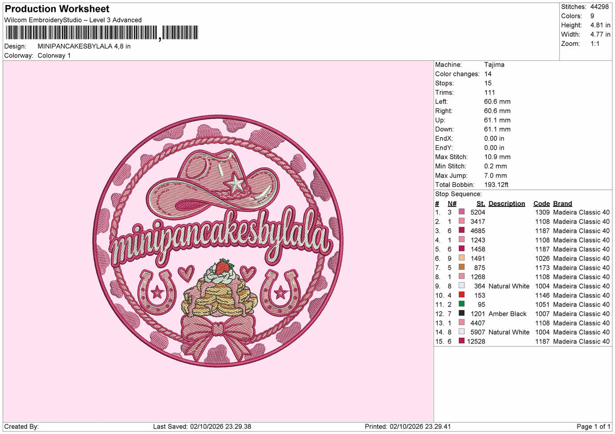 Pancake Cirlce 0210 Embroidery Machine Design File 6 sizes