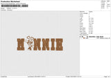 Minnie 1Clr Embroidery file 6 sizes