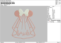 Minnie Dress Embroidery File 6 sizes