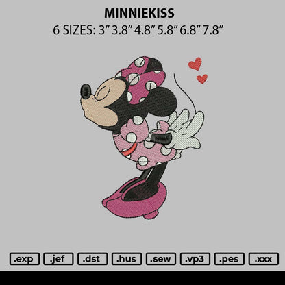 Minniekiss Embroidery File 6 sizes