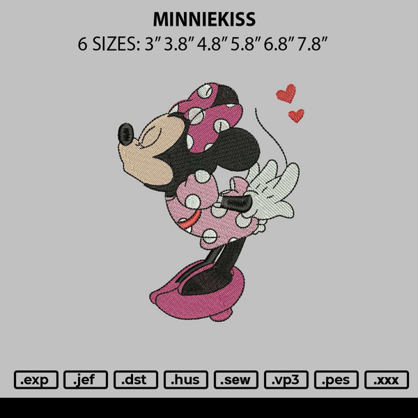 Minniekiss Embroidery File 6 sizes