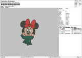 Minniehead Xmas Embroidery File 6 sizes