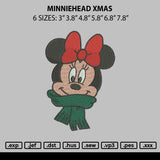 Minniehead Xmas Embroidery File 6 sizes