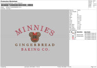 Minnie's Gingerbread Embroidery File 4 size
