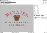Minnie's Gingerbread Embroidery File 4 size