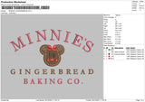 Minnie's Gingerbread Embroidery File 4 size