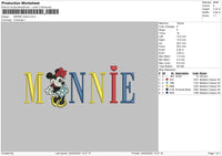 Minnie Colors Embroidery File 4 size