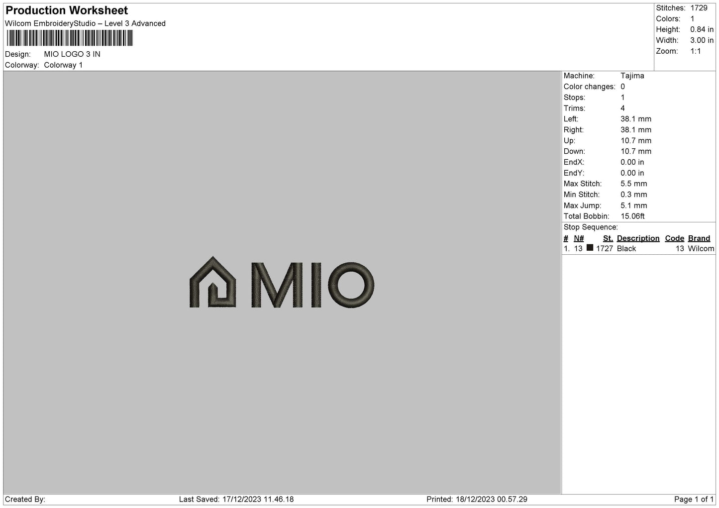 Miotext Embroidery File 6 sizes