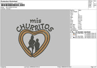 Churritostext Embroidery File 6 sizes