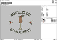 Mistletoetext 1108 Embroidery File 6 sizes