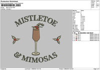 Mistletoetext 1108 Embroidery File 6 sizes