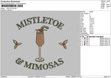 Mistletoetext 1108 Embroidery File 6 sizes