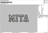 Mitatext Embroidery File 6 sizes