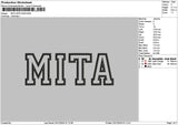 Mitatext Embroidery File 6 sizes