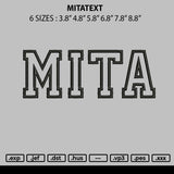 Mitatext Embroidery File 6 sizes