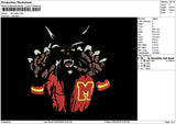 Cat Sport Embroidery File 6 sizes