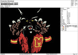 Cat Sport Embroidery File 6 sizes