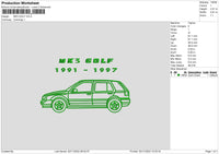 MK3 Golf Embroidery File 6 sizes