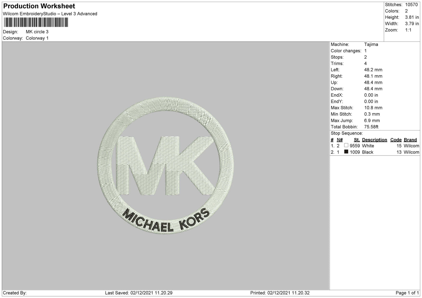 MK Circle Embroidery File 4 size